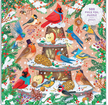 Galison Galison Festive Feathers Foil Puzzle 500pcs