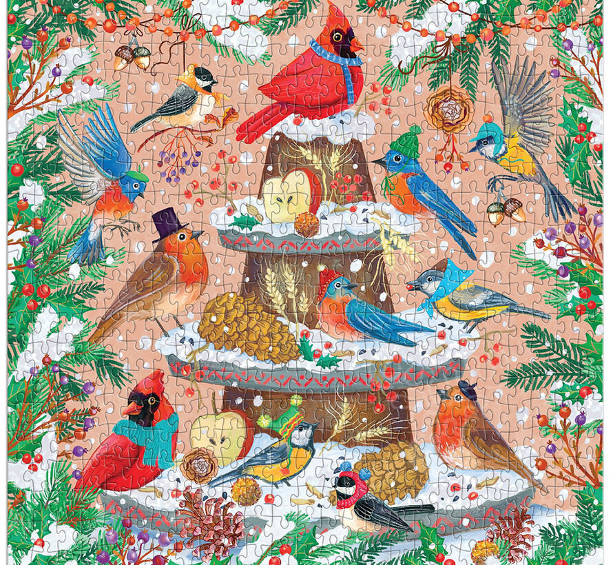 Galison Festive Feathers Foil Puzzle 500pcs
