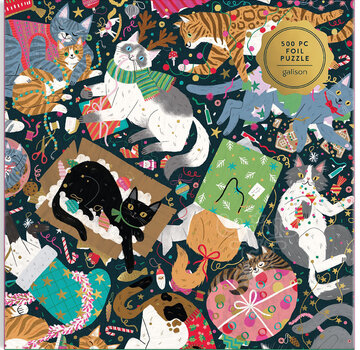 Galison Galison Catmas Chaos Foil Puzzle 500pcs