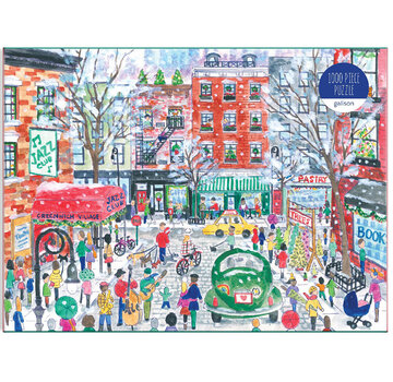 Galison Galison Michael Storrings Christmas in Greenwich Village Puzzle 1000pcs