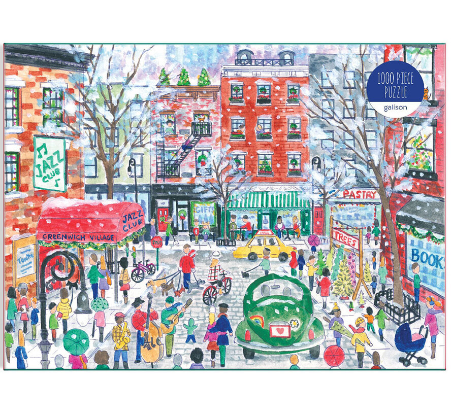 Galison Michael Storrings Christmas in Greenwich Village Puzzle 1000pcs