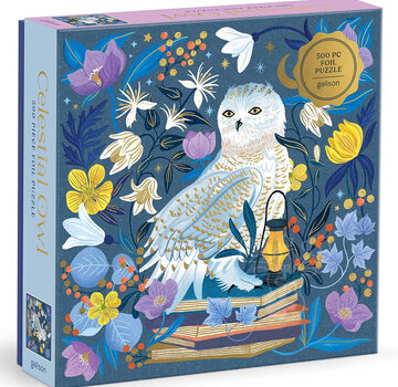 Galison Galison Celestial Owl Foil Puzzle 500pcs