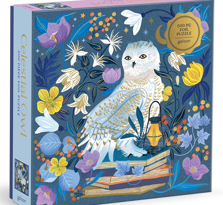 Galison Celestial Owl Foil Puzzle 500pcs