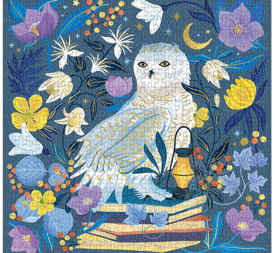 Galison Celestial Owl Foil Puzzle 500pcs