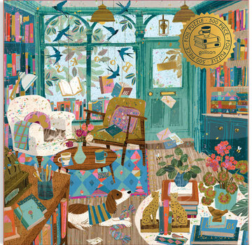 Galison Galison Bookshop Afternoon Foil Puzzle 500pcs