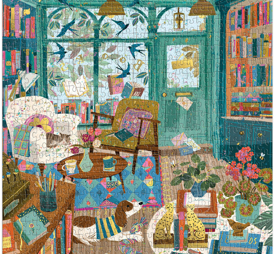 Galison Bookshop Afternoon Foil Puzzle 500pcs