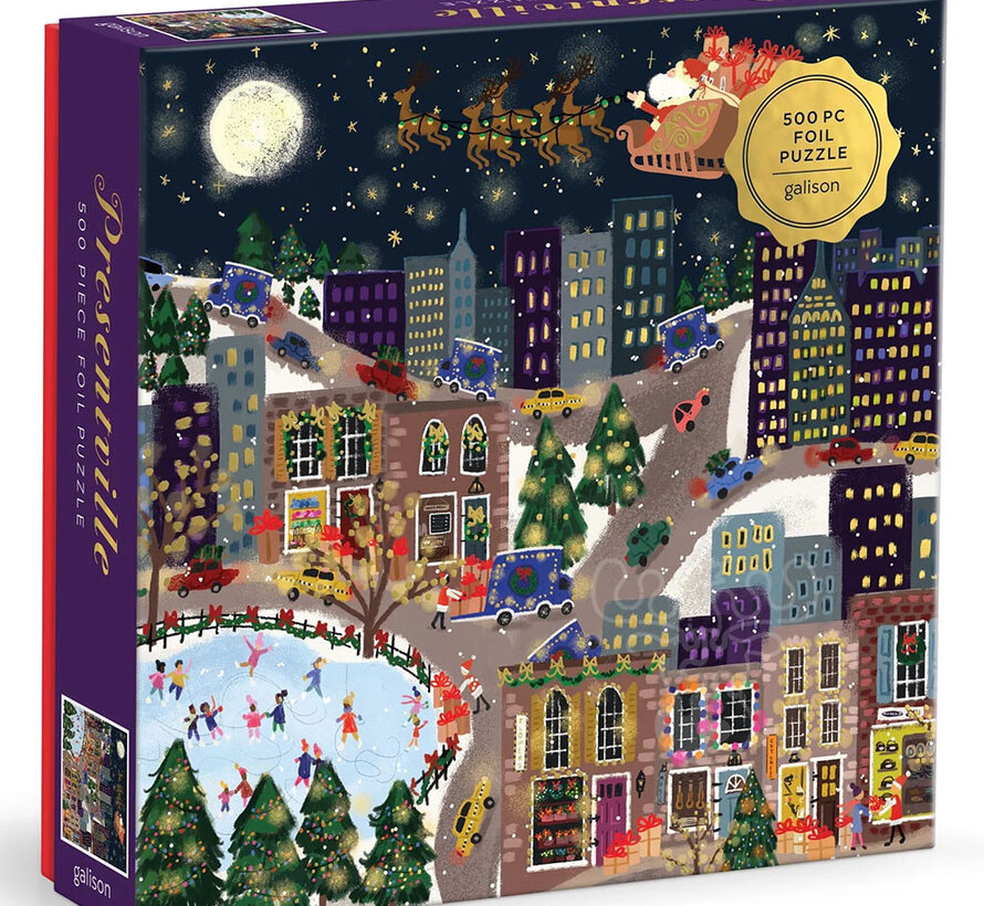Galison Joy Laforme Presentville Foil Puzzle 500pcs