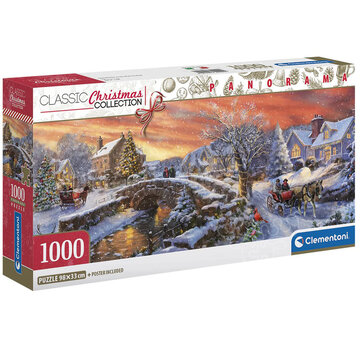 Clementoni Clementoni Classic Christmas: Christmas Over the Bridge Panorama Puzzle 1000pcs