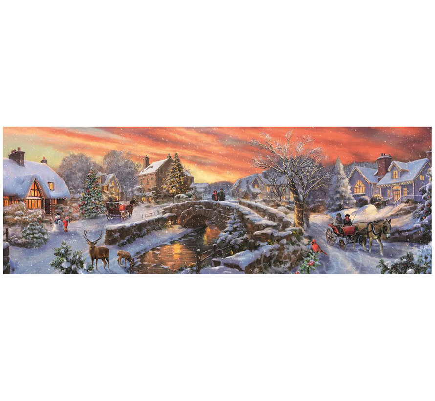 Clementoni Classic Christmas: Christmas Over the Bridge Panorama Puzzle 1000pcs