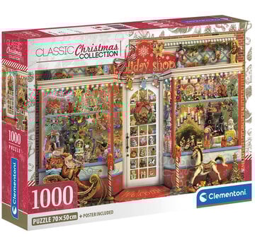 Clementoni Clementoni Classic Christmas: Holiday Shop Puzzle 1000pcs