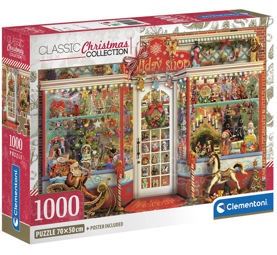 Clementoni Classic Christmas: Holiday Shop Puzzle 1000pcs