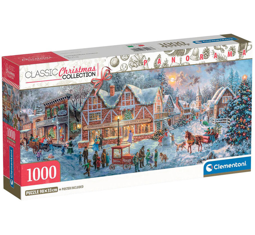 Clementoni Classic Christmas: Getting Ready for Christmas Panorama Puzzle 1000pcs