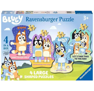 Ravensburger Ravensburger Bluey Puzzle 4 Large Shaped Puzzle 10, 12, 14, 16pcs