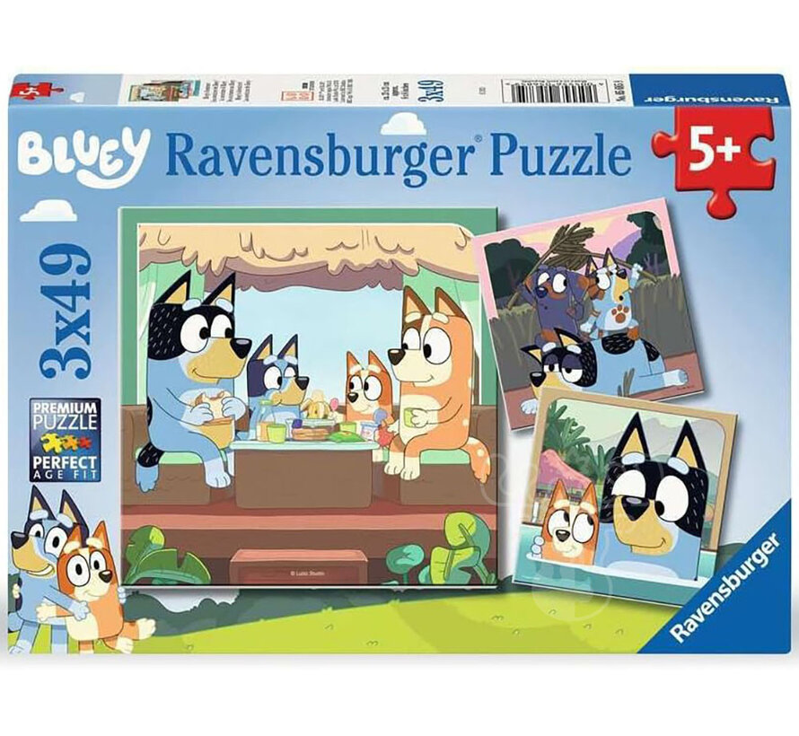 Ravensburger Bluey Adventure Puzzle 3 x 49pcs