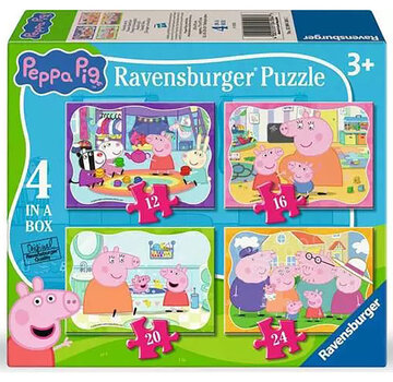 Ravensburger Ravensburger Peppa Pig Puzzle: 12, 16,  20, 24pcs  XXL - 4 in a Box