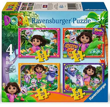 Ravensburger Ravensburger Dora the Explorer Puzzle: 12, 16,  20, 24pcs  XXL - 4 in a Box