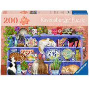 Ravensburger Ravensburger Feel Well & Puzzle: Cats on the Shelf Puzzle 200pcs XL