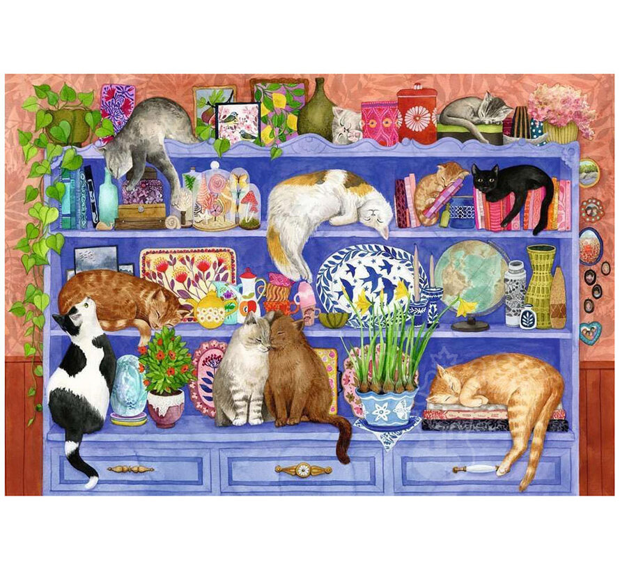 Ravensburger Feel Well & Puzzle: Cats on the Shelf Puzzle 200pcs XL