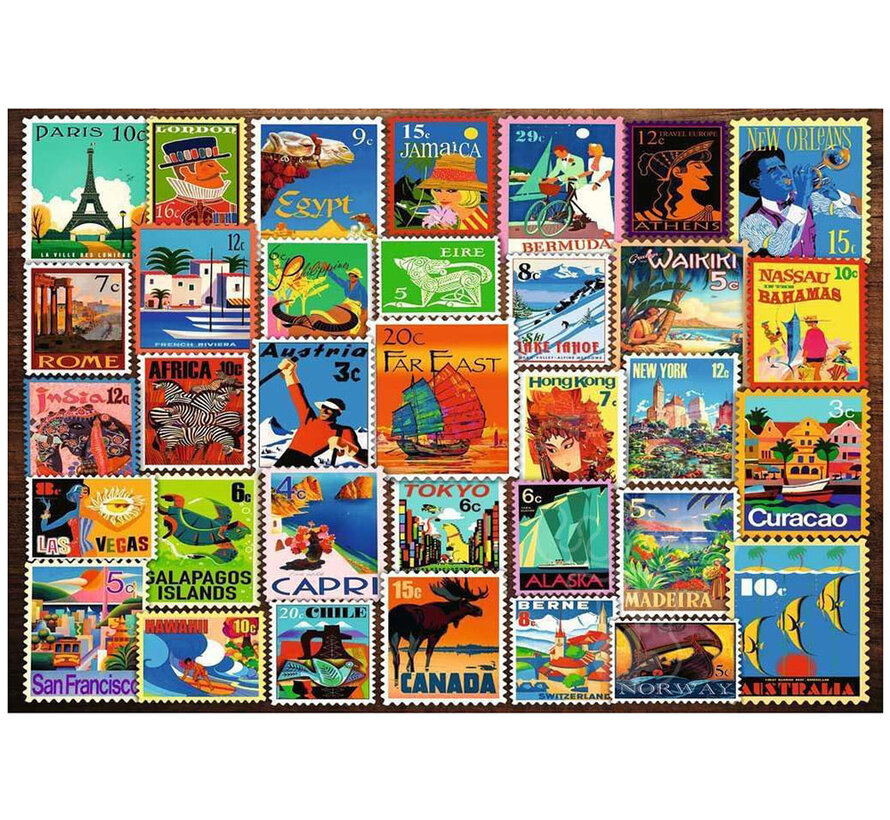 Ravensburger Feel Well & Puzzle: Travel Stamps Puzzle 200pcs XL