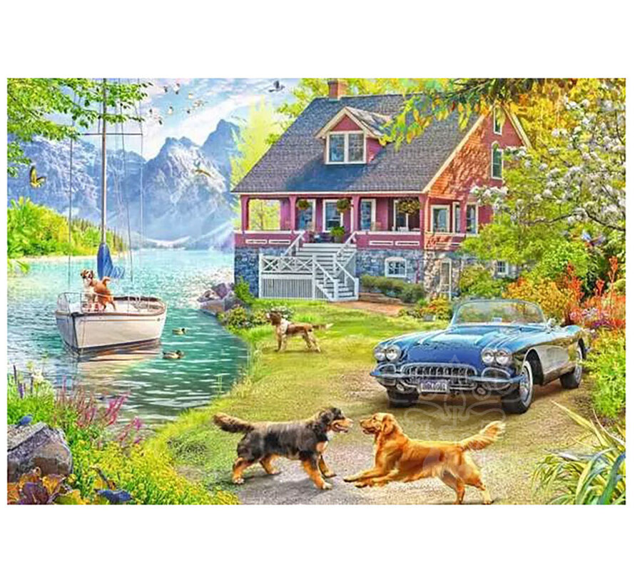 Ravensburger Feel Well & Puzzle: Summer Lake House Puzzle 200pcs XL