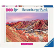 Ravensburger Ravensburger Beautiful Mountains: Rainbow Mountains, China Puzzle 1000pcs