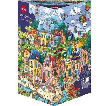 Heye Heye Happytown Puzzle 1500pcs Triangle Box RETIRED