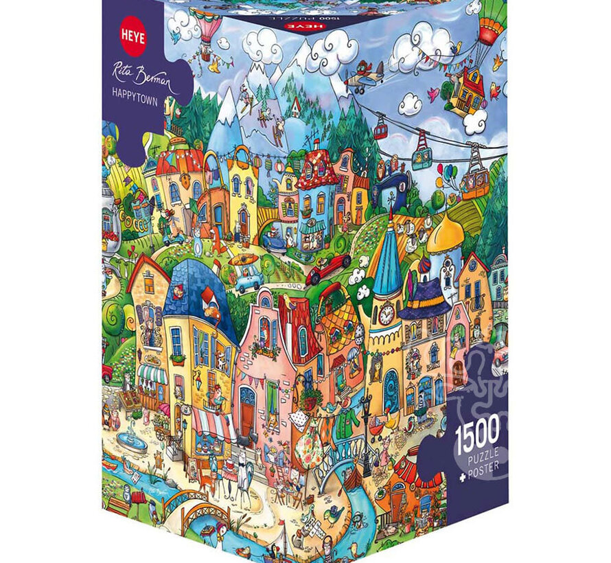 Heye Happytown Puzzle 1500pcs Triangle Box RETIRED
