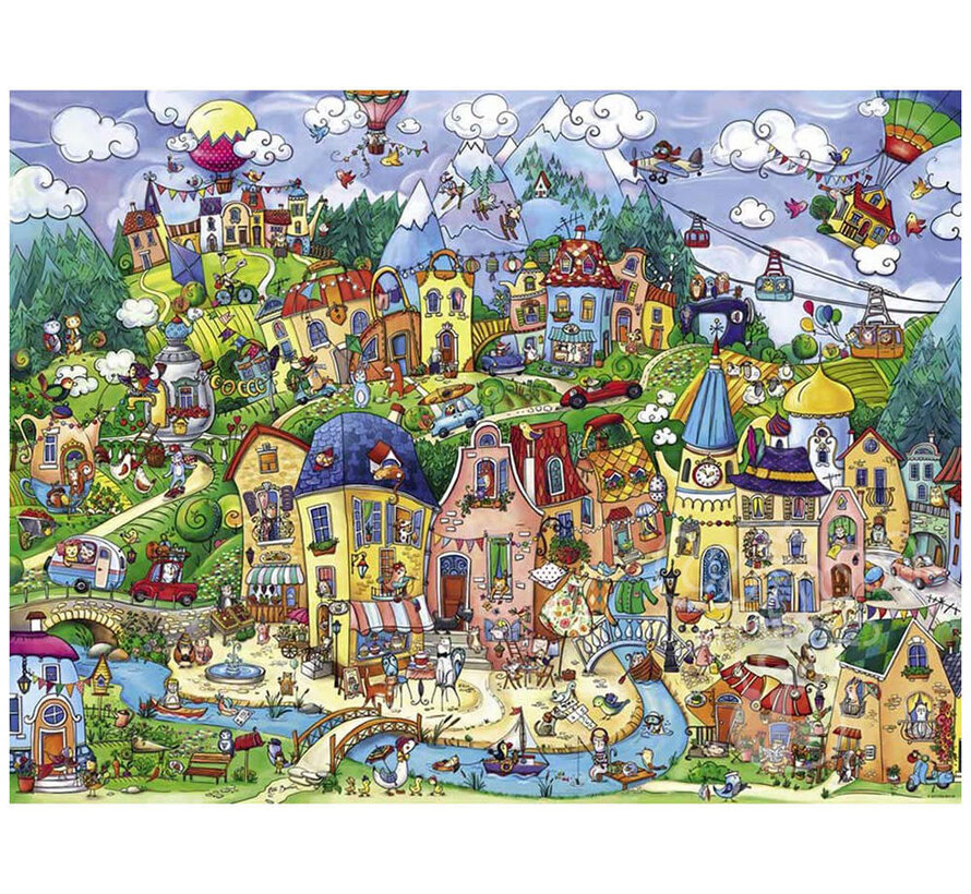 Heye Happytown Puzzle 1500pcs Triangle Box RETIRED
