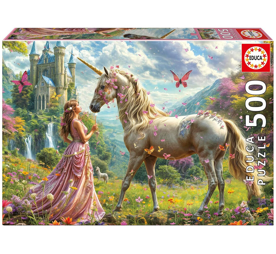 Educa Fairies, Unicorns & Butterfly Puzzle 500pcs