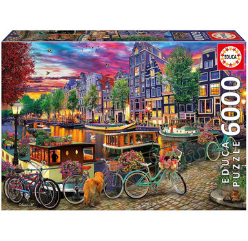 Educa Borras Educa Biking in Amsterdam Puzzle 6000pcs