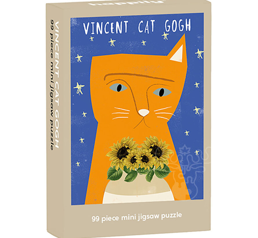 Happily Vincent Cat Gogh Mini Puzzle 99pcs