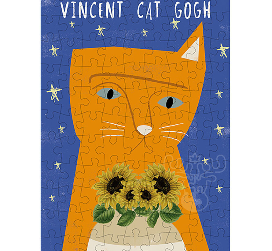 Happily Vincent Cat Gogh Mini Puzzle 99pcs