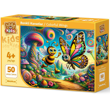 Art Puzzle Art Puzzle Colorful Wings Puzzle 50pcs