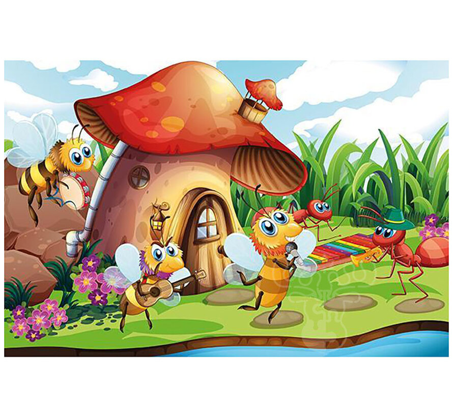 Art Puzzle Singer Bee and His Orchestra Wooden Puzzle 50pcs
