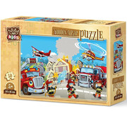 Art Puzzle Art Puzzle Hero Firefighters Wooden Puzzle 50pcs