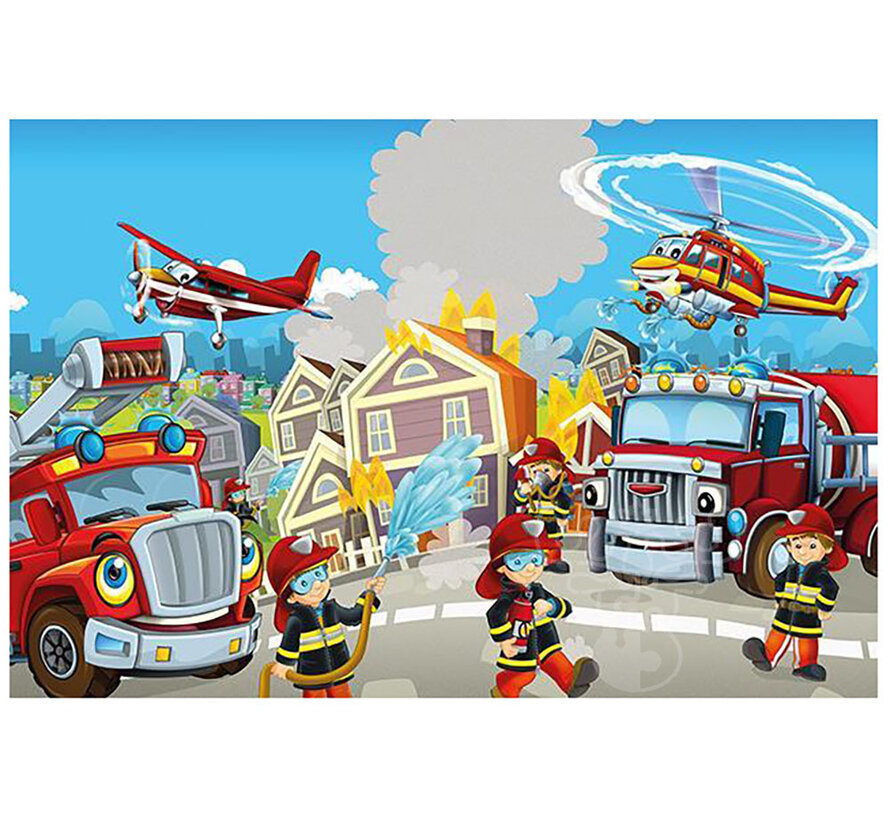 Art Puzzle Hero Firefighters Wooden Puzzle 50pcs