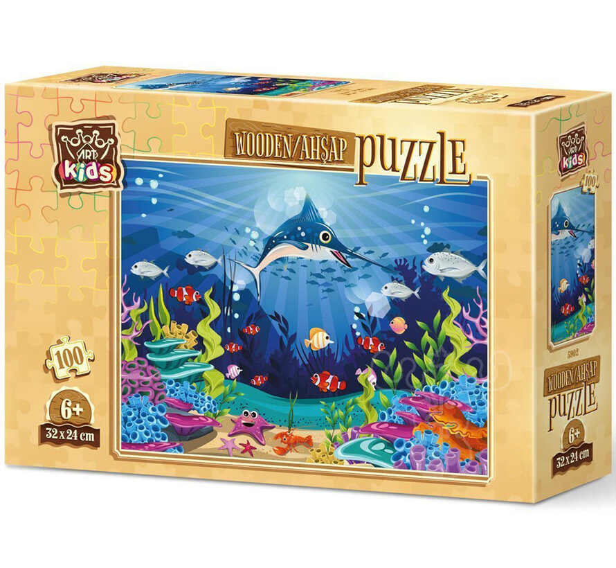 Art Puzzle Ocean Traffic Wooden Puzzle 100pcs