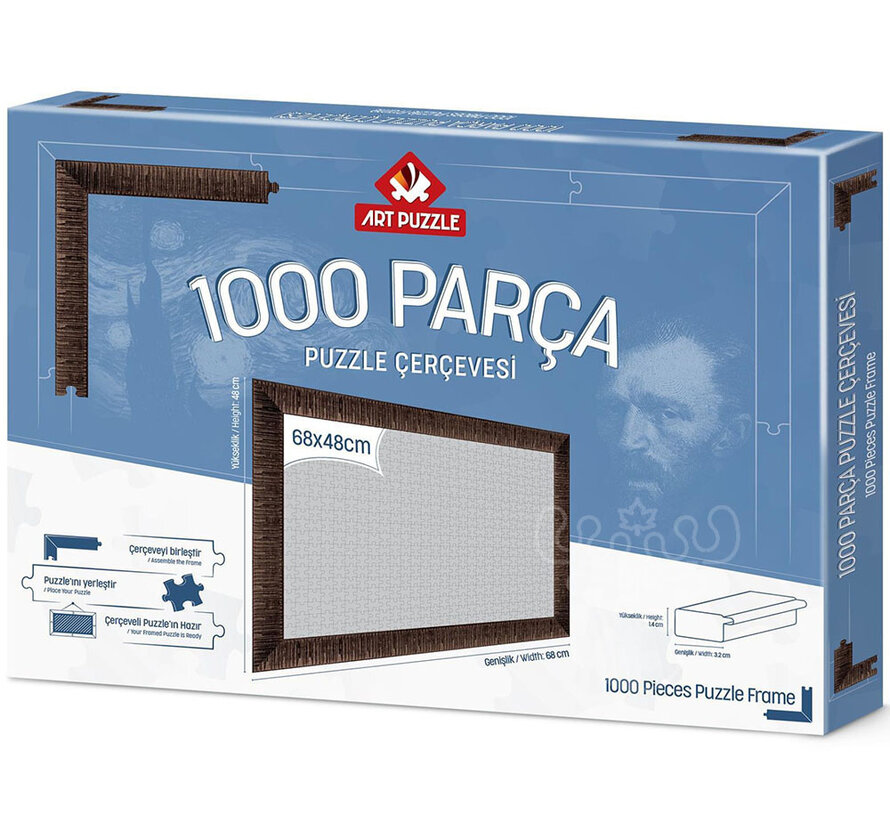 Art Puzzle Frame For 1000 Pcs Art Puzzle ONLY ‐ Brown