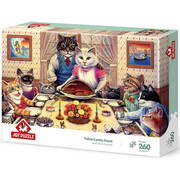 Art Puzzle Art Puzzle Feline Family Feast Puzzle 260pcs