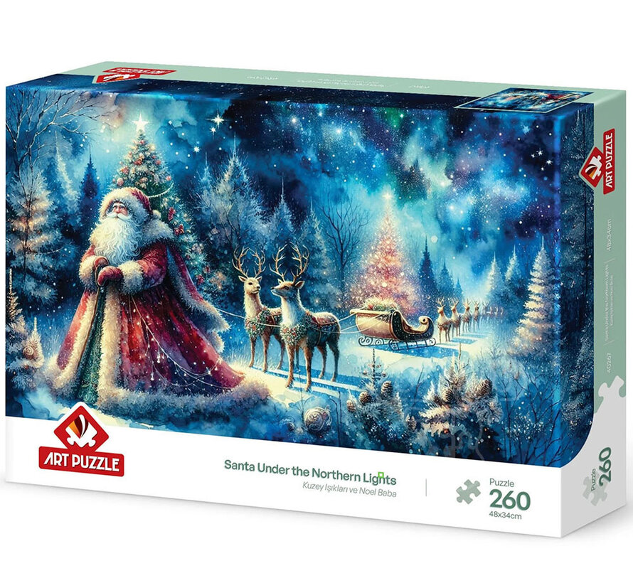 Art Puzzle Santa Under the Northen Lights Puzzle 260pcs