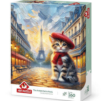 Art Puzzle Art Puzzle The Artist Cat in Paris Puzzle 260pcs