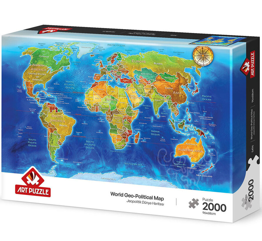 Art Puzzle World Geo‐political map Puzzle 2000pcs