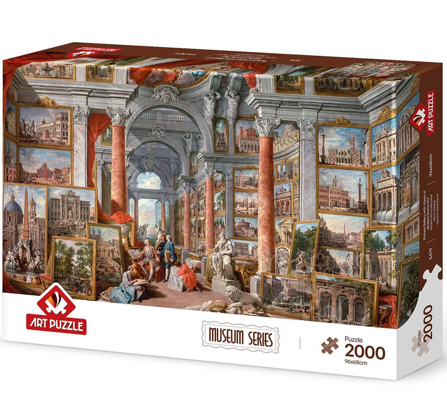 Art Puzzle Gallery With Views of Modern Rome, 1757 Puzzle 2000pcs