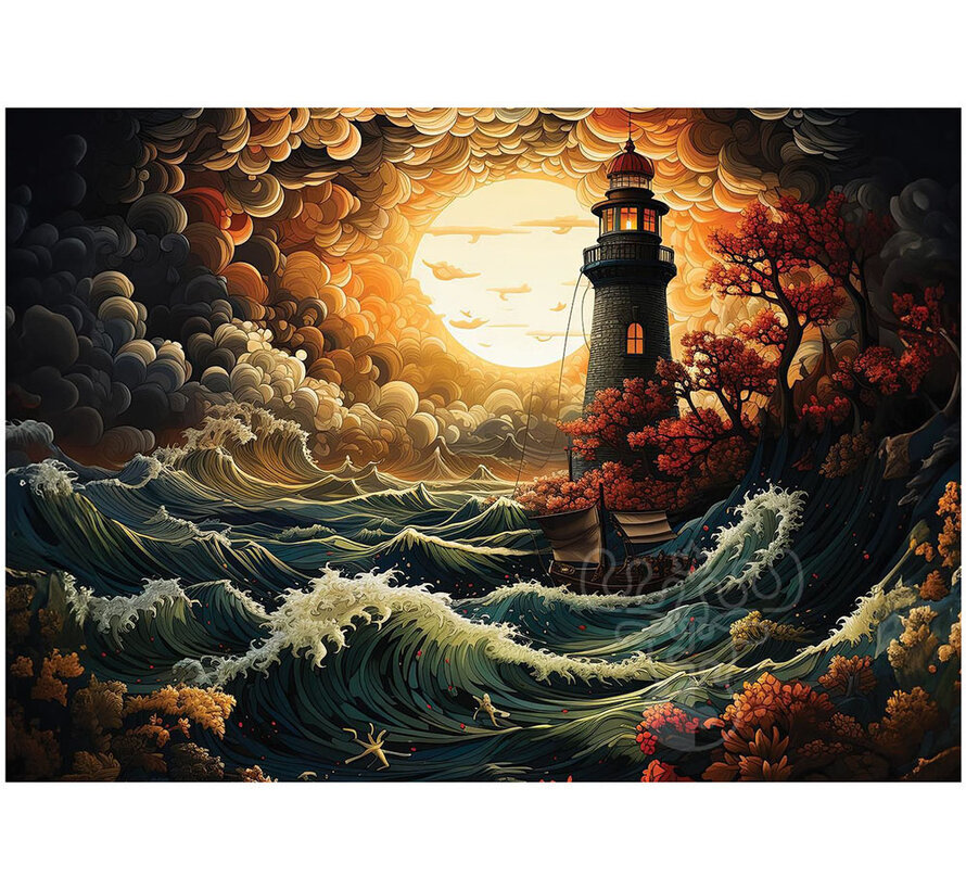 Art Puzzle Lighthouse in a Storm Puzzle 1500pcs