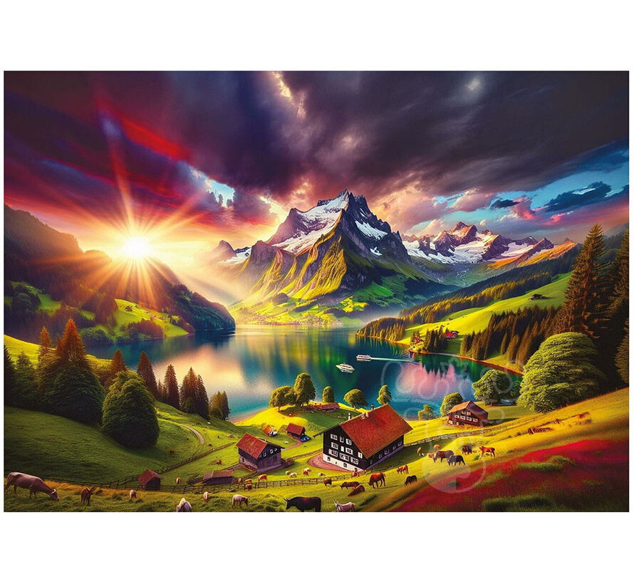 Art Puzzle At the Edge of the Alps Puzzle 500pcs