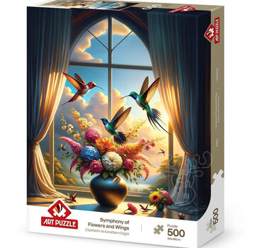 Art Puzzle Art Puzzle Symphony of Flowers and Wings Puzzle 500pcs