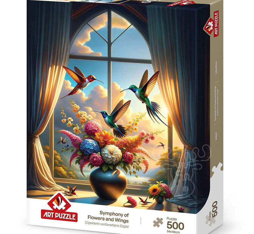 Art Puzzle Symphony of Flowers and Wings Puzzle 500pcs