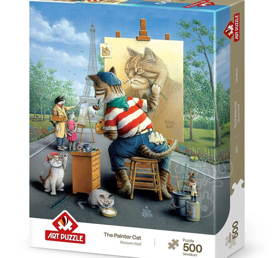 Art Puzzle The Painter Cat Puzzle 500pcs