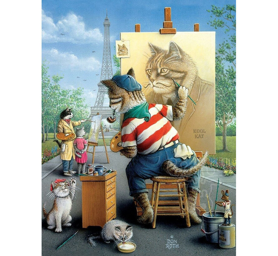 Art Puzzle The Painter Cat Puzzle 500pcs