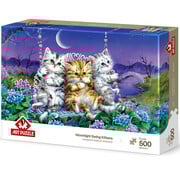 Art Puzzle Art Puzzle Moonlight Swing Kittens Puzzle 500pcs